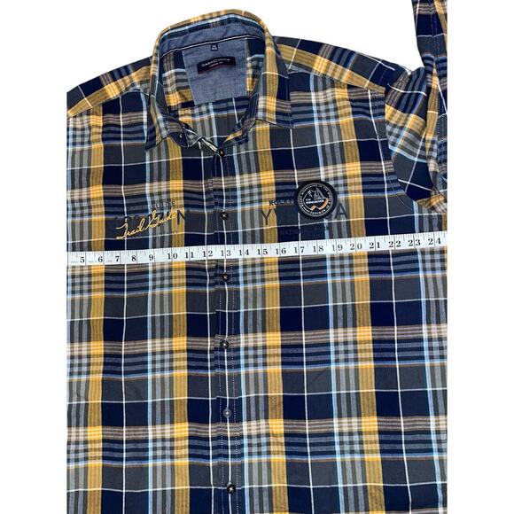 EUC Men's Casa Moda Casual Fit Shirt Size XXL Long Sleeve Plaid Pocket - Picture 9 of 13